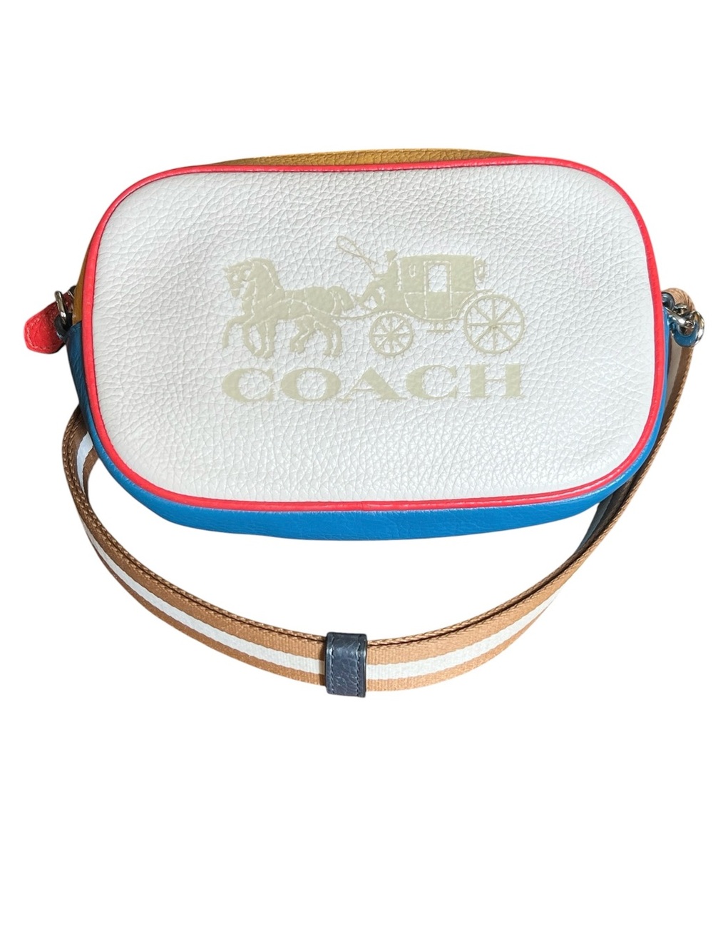 Coach Jes Convertible Belt Bag in Colorblock with Horse and Carriage Style 4162